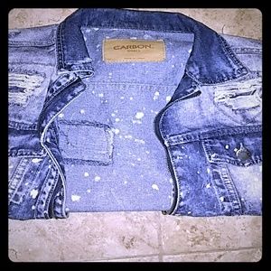 Blue and white carbón jacket
